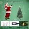 Prelit 5ft Artificial Christmas Tree with LED Lights and Pine Cones